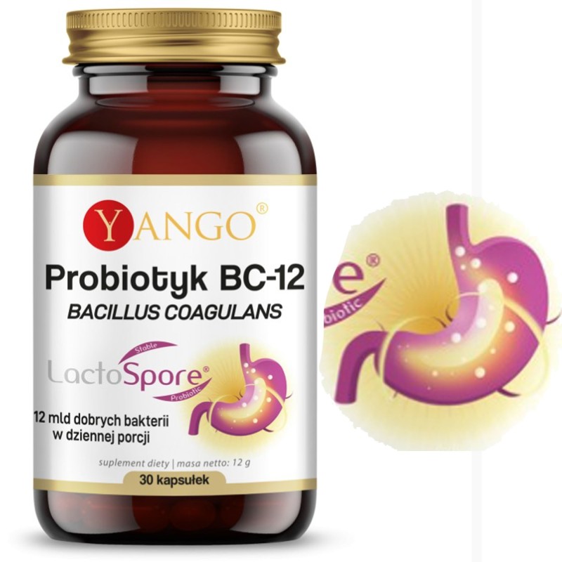Yango PROBIOTYK BC-12 Bakterie Bacillus Coagulans 30ks IKROFLORA